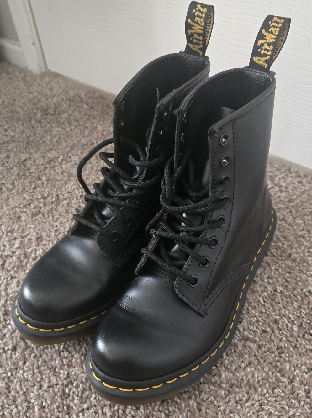 Dr. Martens-Smooth Leather Lace Up Boots